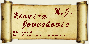 Miomira Jovešković vizit kartica